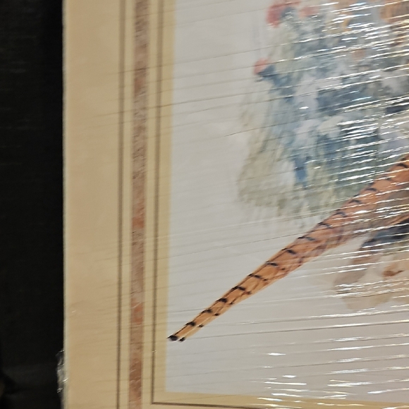 Pheasant Art Print with Red and Brown Accents 1994 - Picture 8 of 12